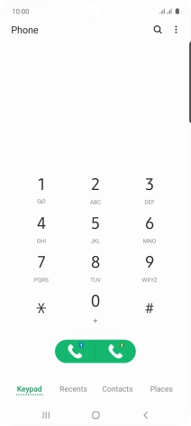 Press the menu icon.
