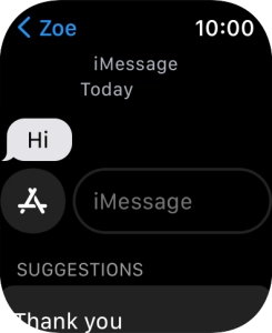 Press iMessage and record the message.