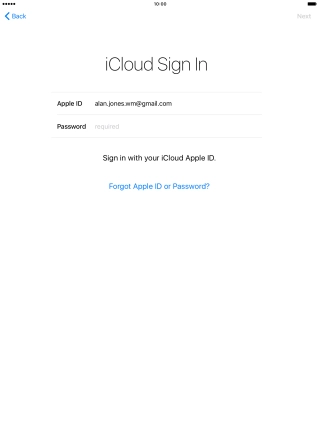 Press the field next to 