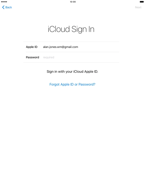 Press the field next to 