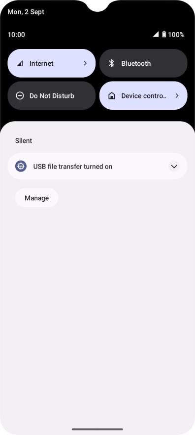Press the drop down list.