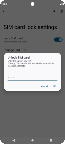 Key in your PIN and press OK.