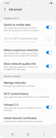 Press the indicator next to 