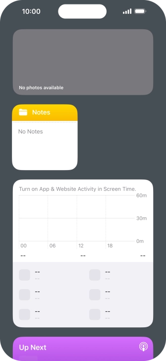 Press and hold the required Widget Stack.