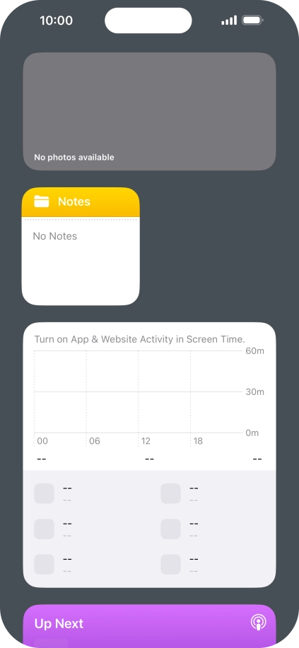 Press and hold the required Widget Stack.
