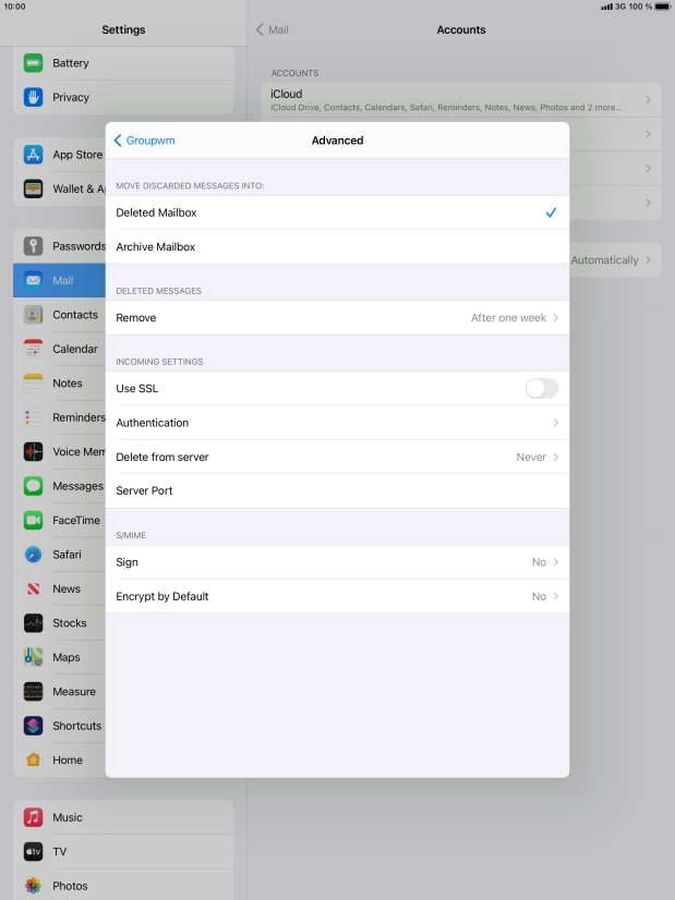 Press Authentication.