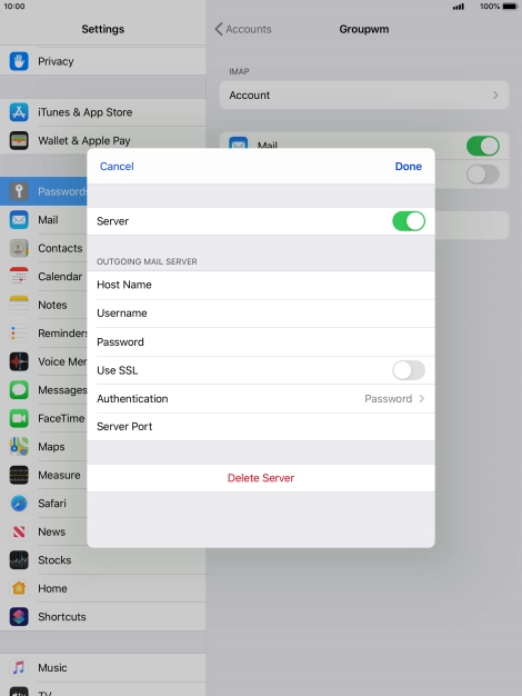 Press Authentication.