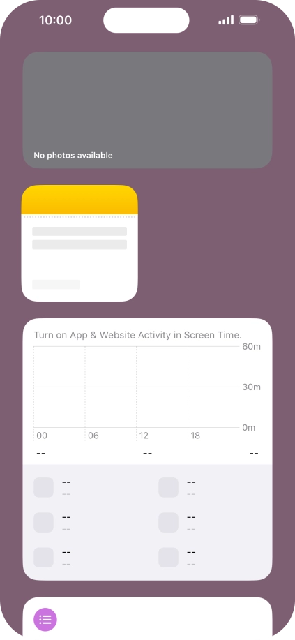 Press and hold the required Widget Stack.