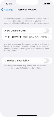 Press Wi-Fi Password and key in the required password.