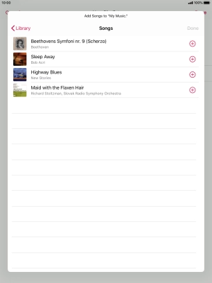 Go to the required category and press the required audio file.