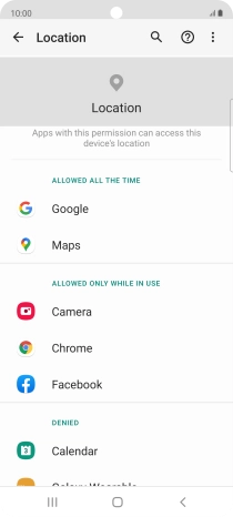 Press the required app.