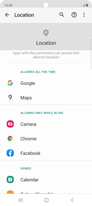 Press the required app.