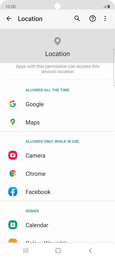 Press the required app.