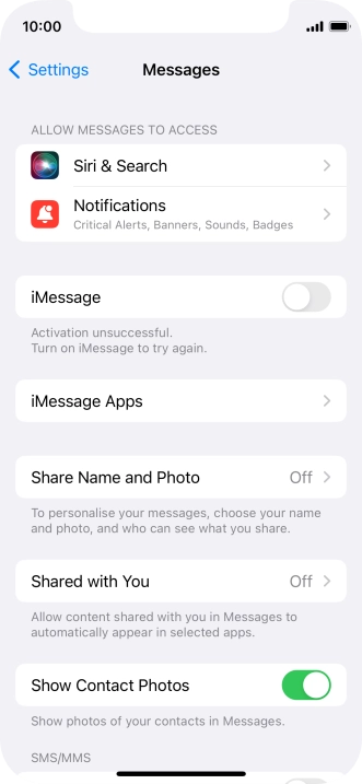 Press the indicator next to 