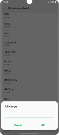 Key in mms and press OK.