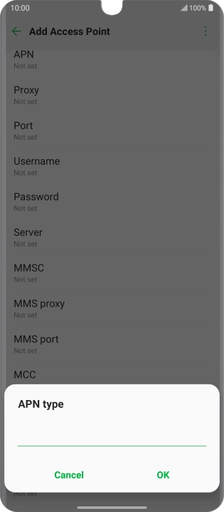 Key in mms and press OK.