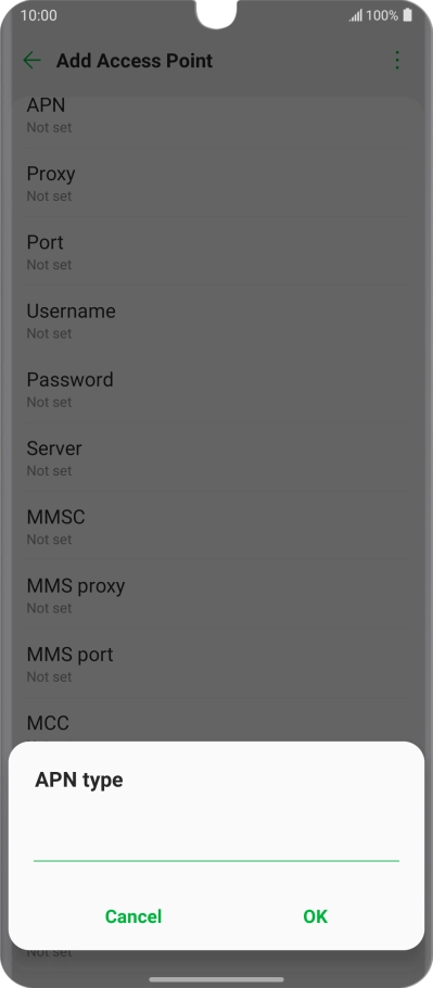 Key in mms and press OK.