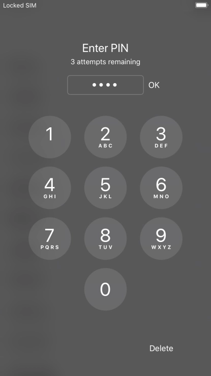 Key in your PIN and press OK.