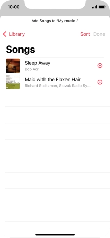 Go to the required category and press the required audio file.