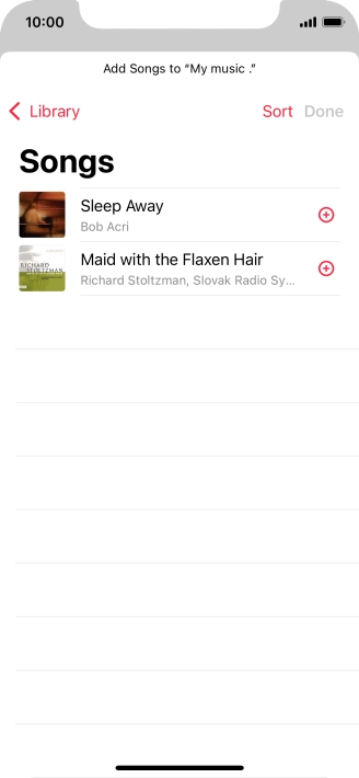 Go to the required category and press the required audio file.