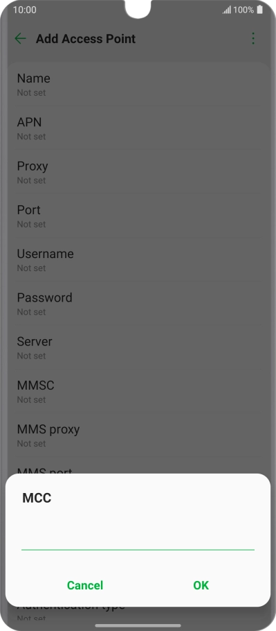 Key in 505 and press OK.
