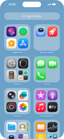 Press the required app.