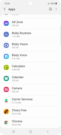 Press the required app.