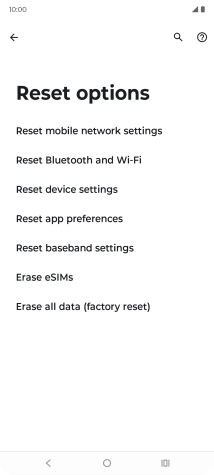 Press Reset mobile network settings.