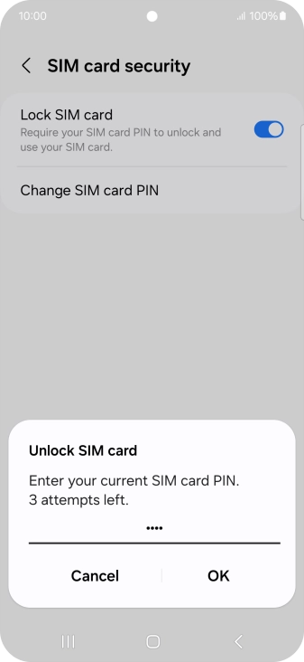 Key in your PIN and press OK.