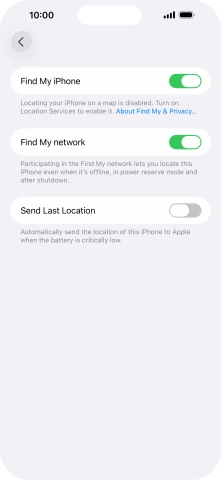 Press the indicator next to 
