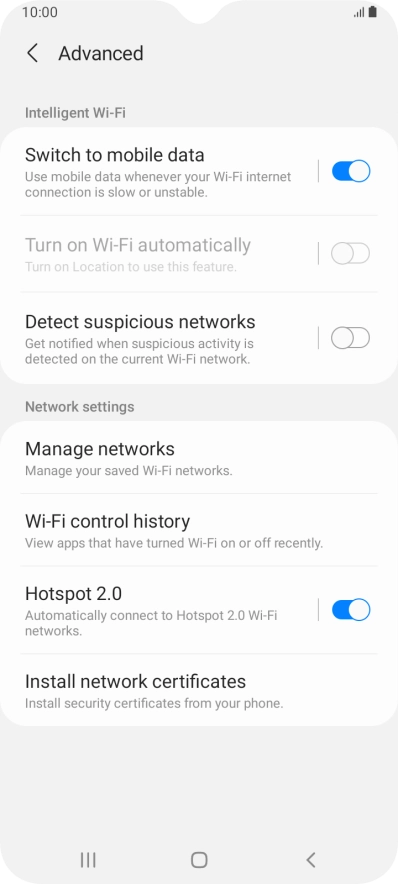 Press the indicator next to 
