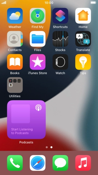 If you're using a Widget Stack: slide up or down on the stack to select the required widget.