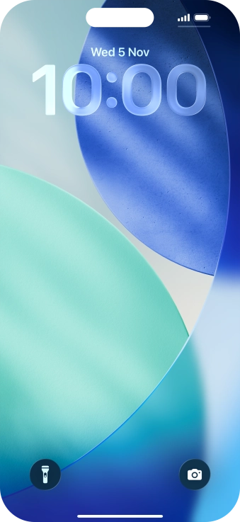 Slide your finger upwards starting from the bottom of the screen.