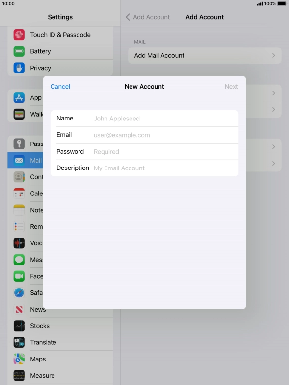 Press Name and key in the required sender name.