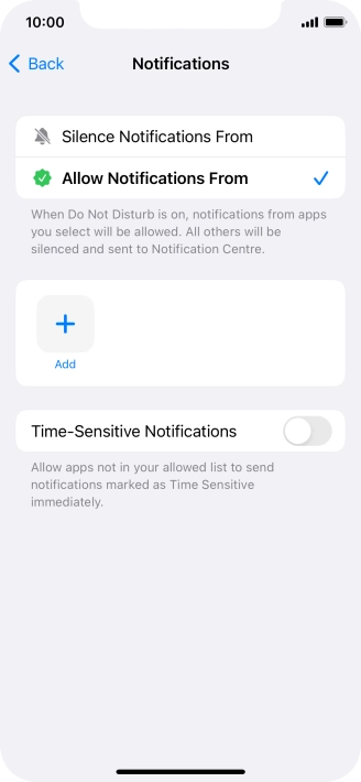 Press the indicator next to 