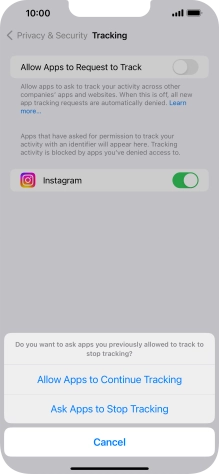 If you turn off the function, press the required setting.