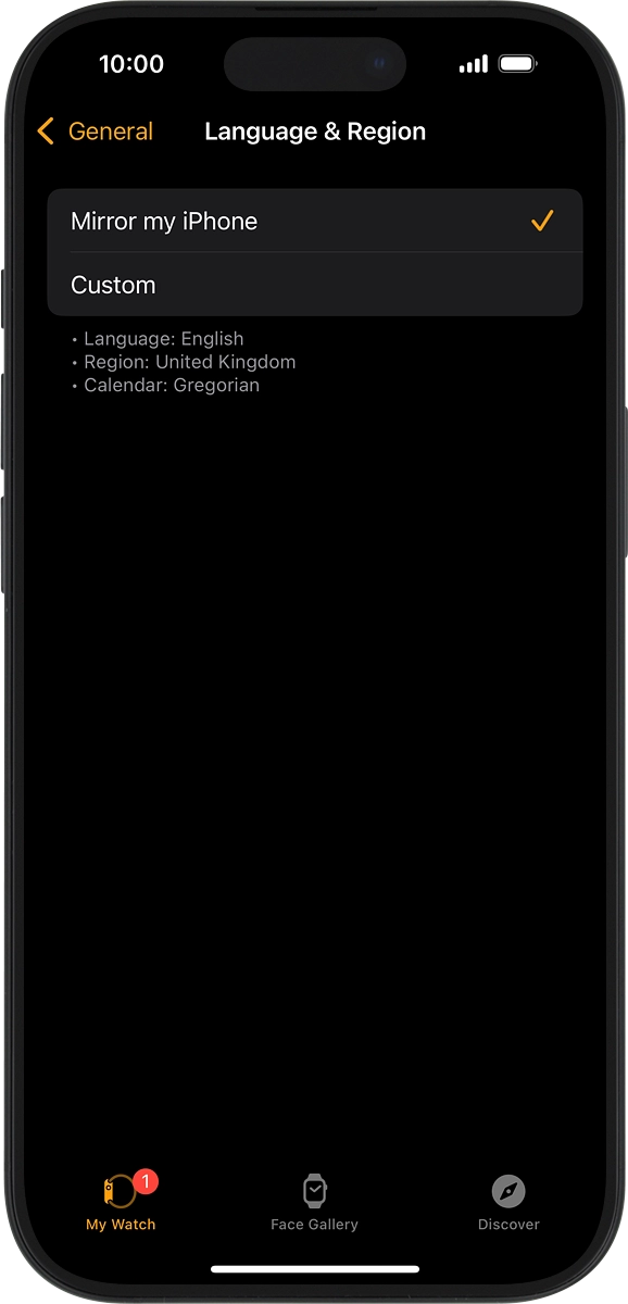On your phone: Press Custom.