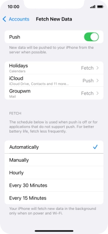Press the indicator next to 