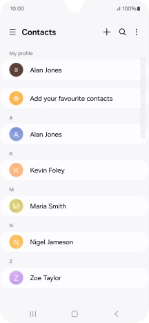 Press the new contact icon.