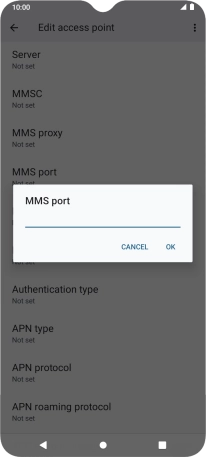 Key in 8080 and press OK.