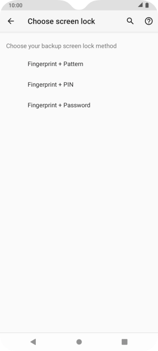 Press the required phone lock code.