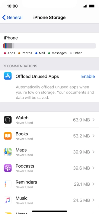 Press the required app.