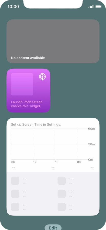 Press and hold the required Widget Stack.