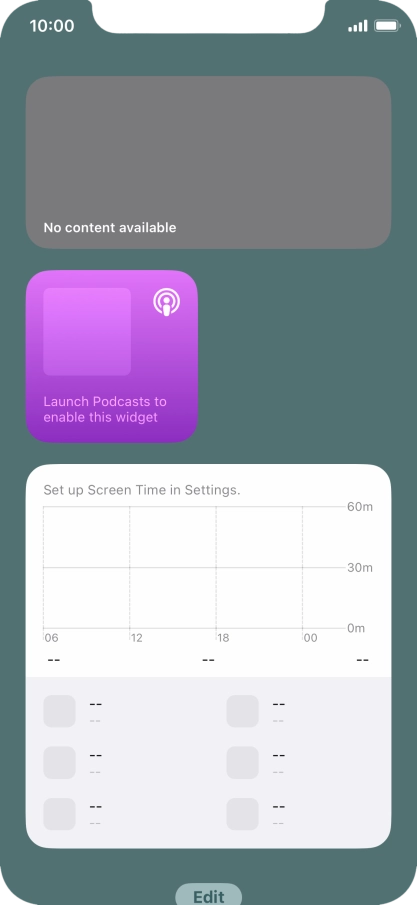 Press and hold the required Widget Stack.