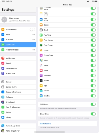 Press the indicator next to 