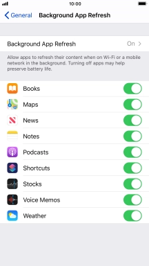Press Background App Refresh.