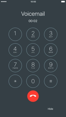 Press the end call icon to end the call.