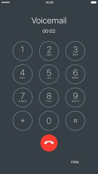 Press the end call icon to end the call.