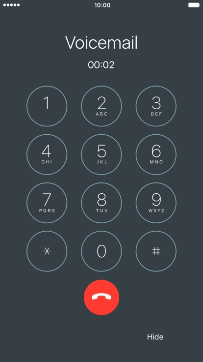 Press the end call icon to end the call.