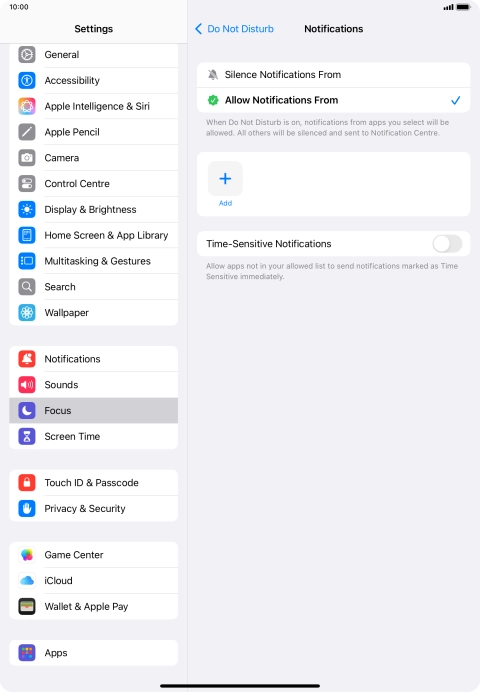 Press the indicator next to 